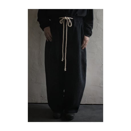 Shetland Wool Linen Rope Belt Easy Sarouel Pants / 〼〼:masumasu