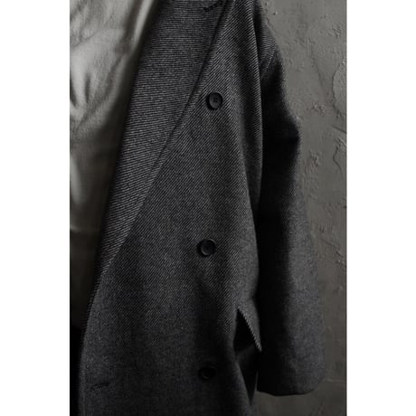 Wool Blend Double-Breasted Long Coat / 〼〼:masumasu