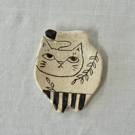 猫型豆皿　sa001598