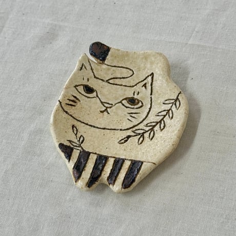 猫型豆皿　sa001598