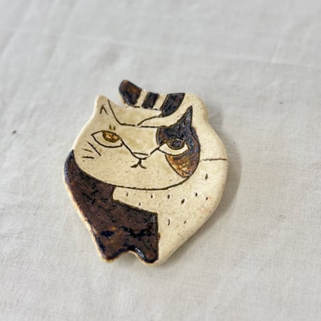 猫型豆皿　sa001600