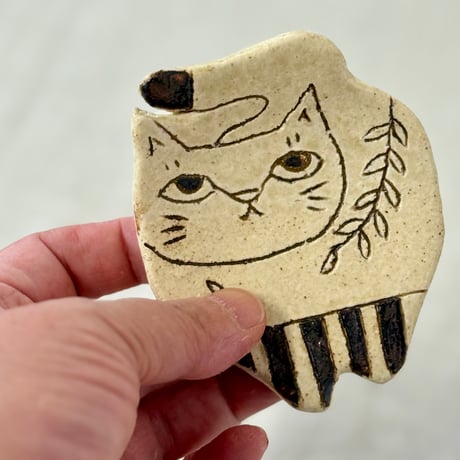 猫型豆皿　sa001598