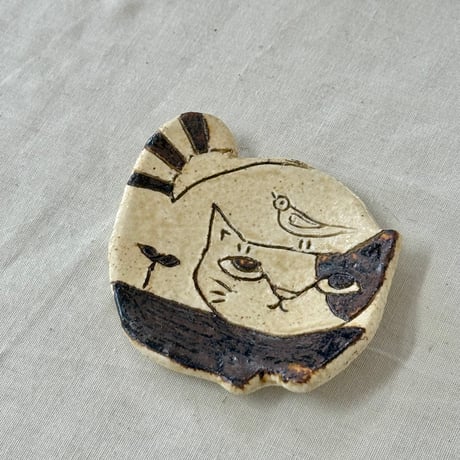 猫型豆皿　sa001603