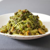 海老とレンズ豆のグリーンソース