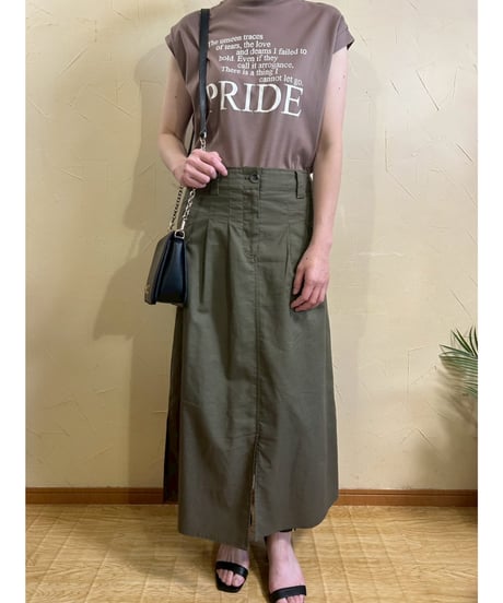 タックフレンチスリーブロゴTシャツ・全3色(￥7,590)