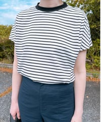 バックリボンボーダートップス・全2色(￥6,490)