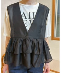 ティアードフリルシアーベスト・全3色(￥6,490)