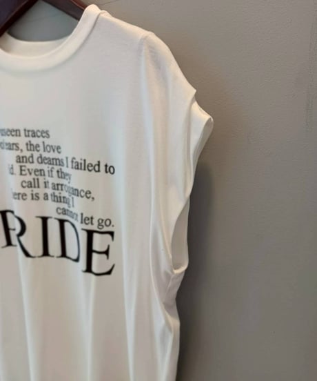 タックフレンチスリーブロゴTシャツ・全3色(￥7,590)