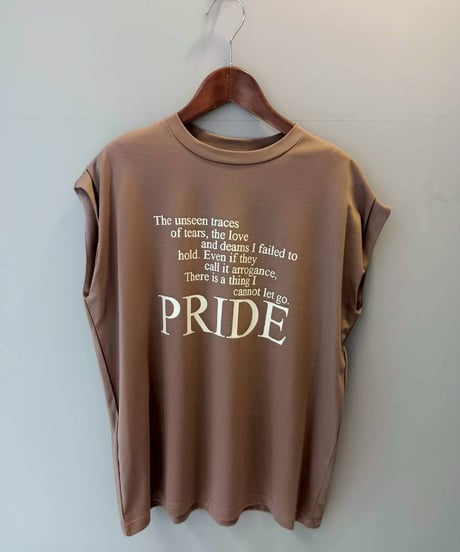 タックフレンチスリーブロゴTシャツ・全3色(￥7,590)