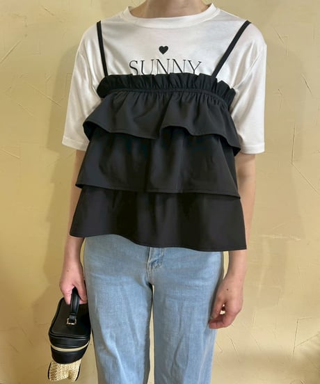 ティアードキャミベスト・全3色(￥7,590)