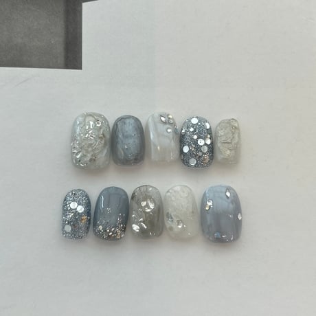 【#21】water drop nail / nanaka