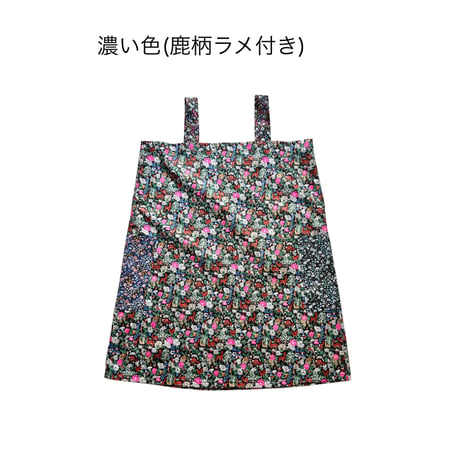 ストラップショルダーショートエプロンワンピース