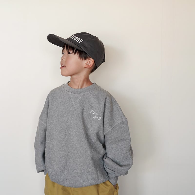 main story ／ クルーネックトレーナー ☆ main story / Crew Sweatshirt - Grey Melange |