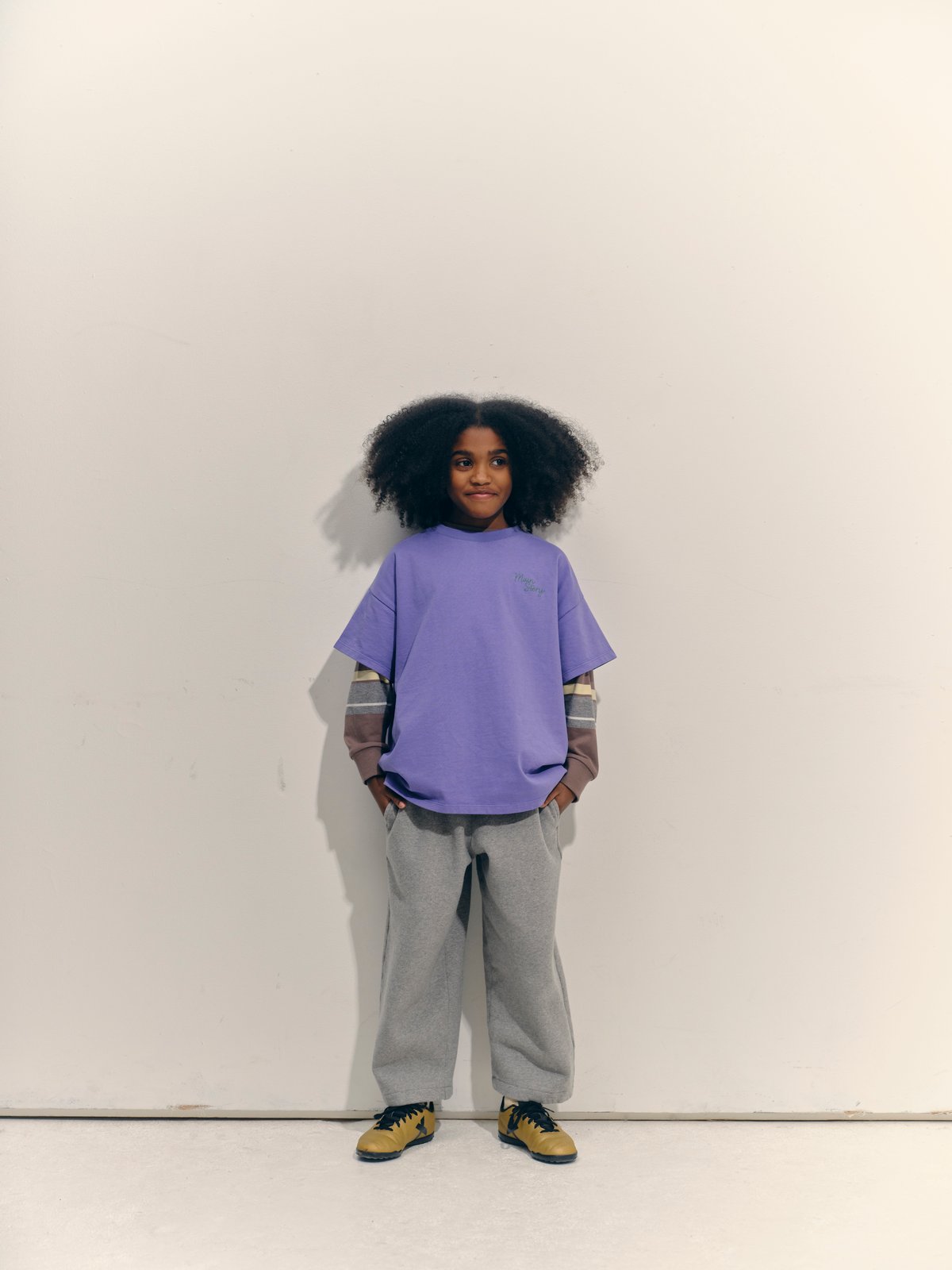 main story / Band Tee - Chocolate Melange Strip