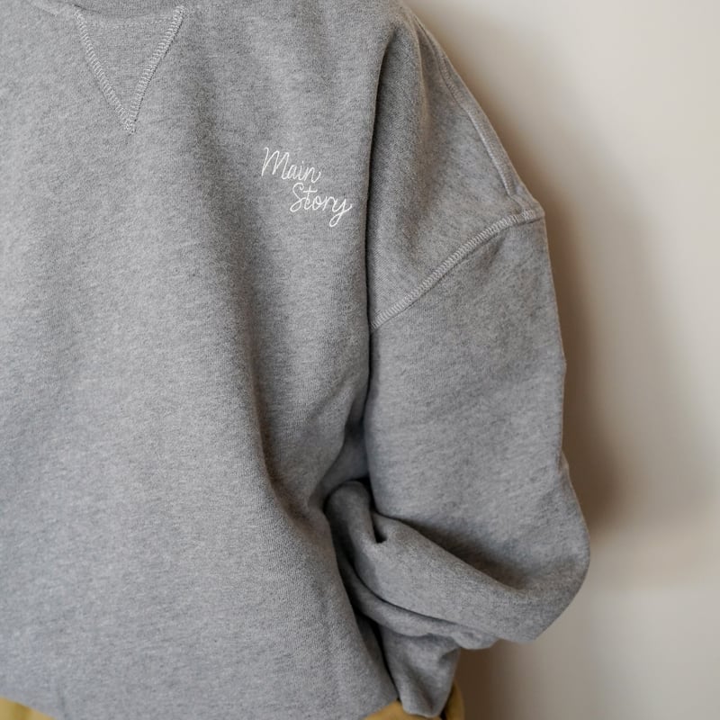 ☆ main story / Crew Sweatshirt - Grey Melange |