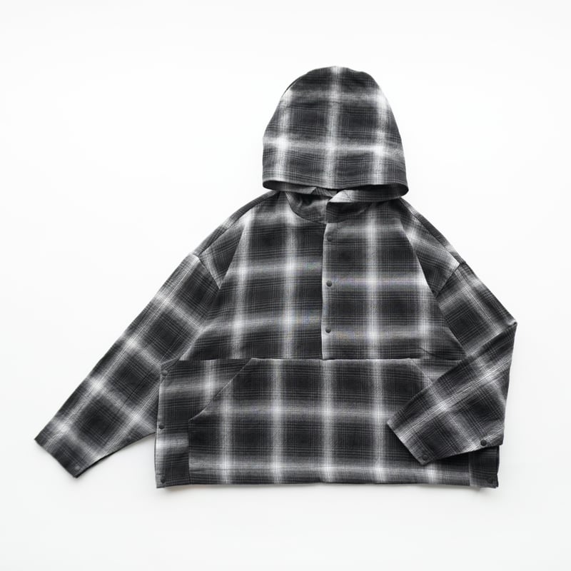 ☆ MOUN TEN. / ombre check pullover hoodie [MS36
