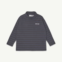 main story / Roll Neck Rib Top - Phantom Stripe