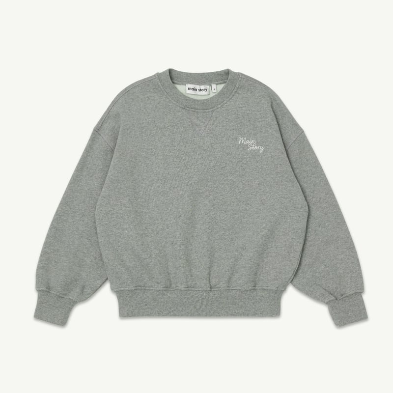 ☆ main story / Crew Sweatshirt - Grey Melange |