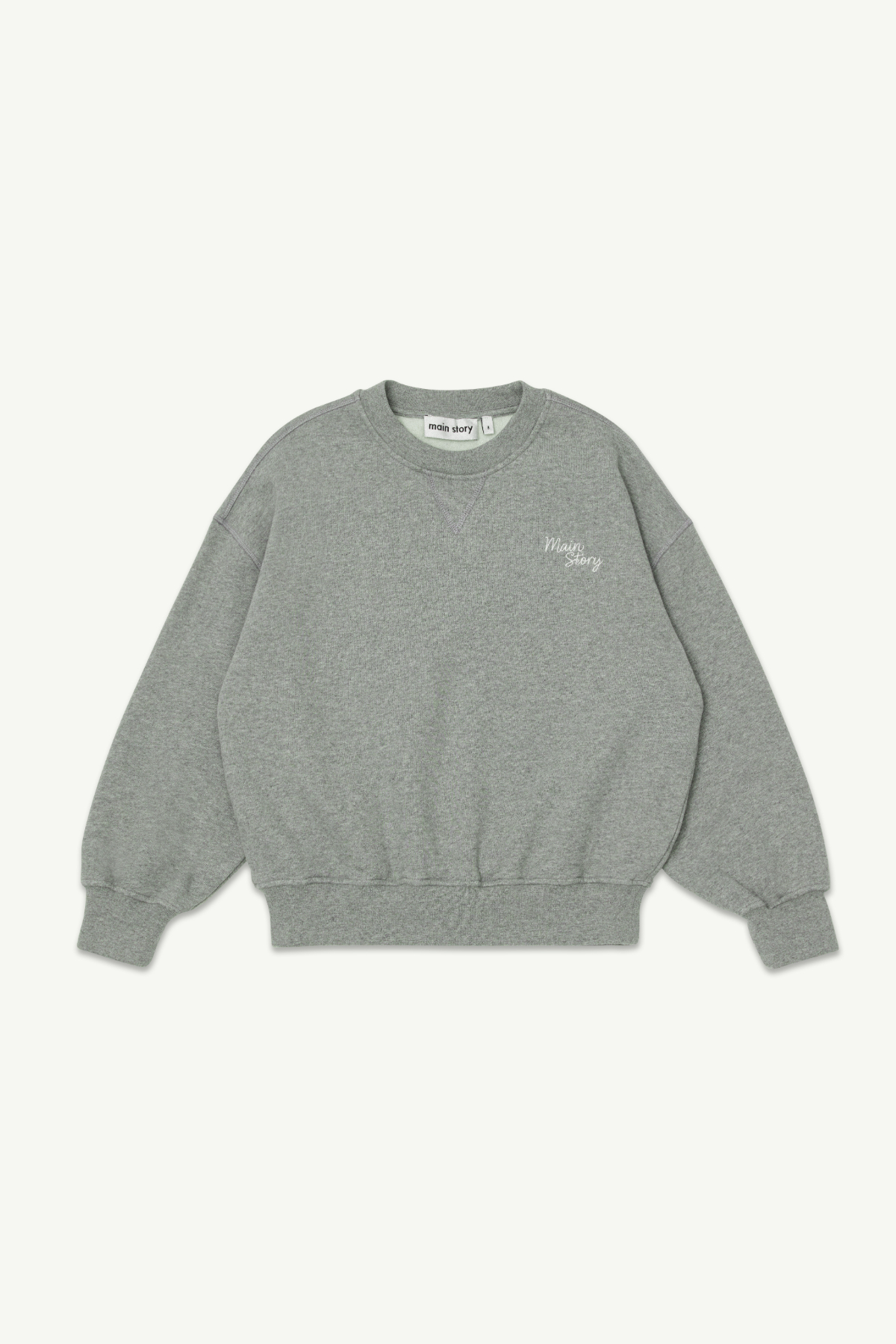 mainstory main story スエット スウェット グレー 8y ☆ main story / Crew Sweatshirt - Grey Melange |
