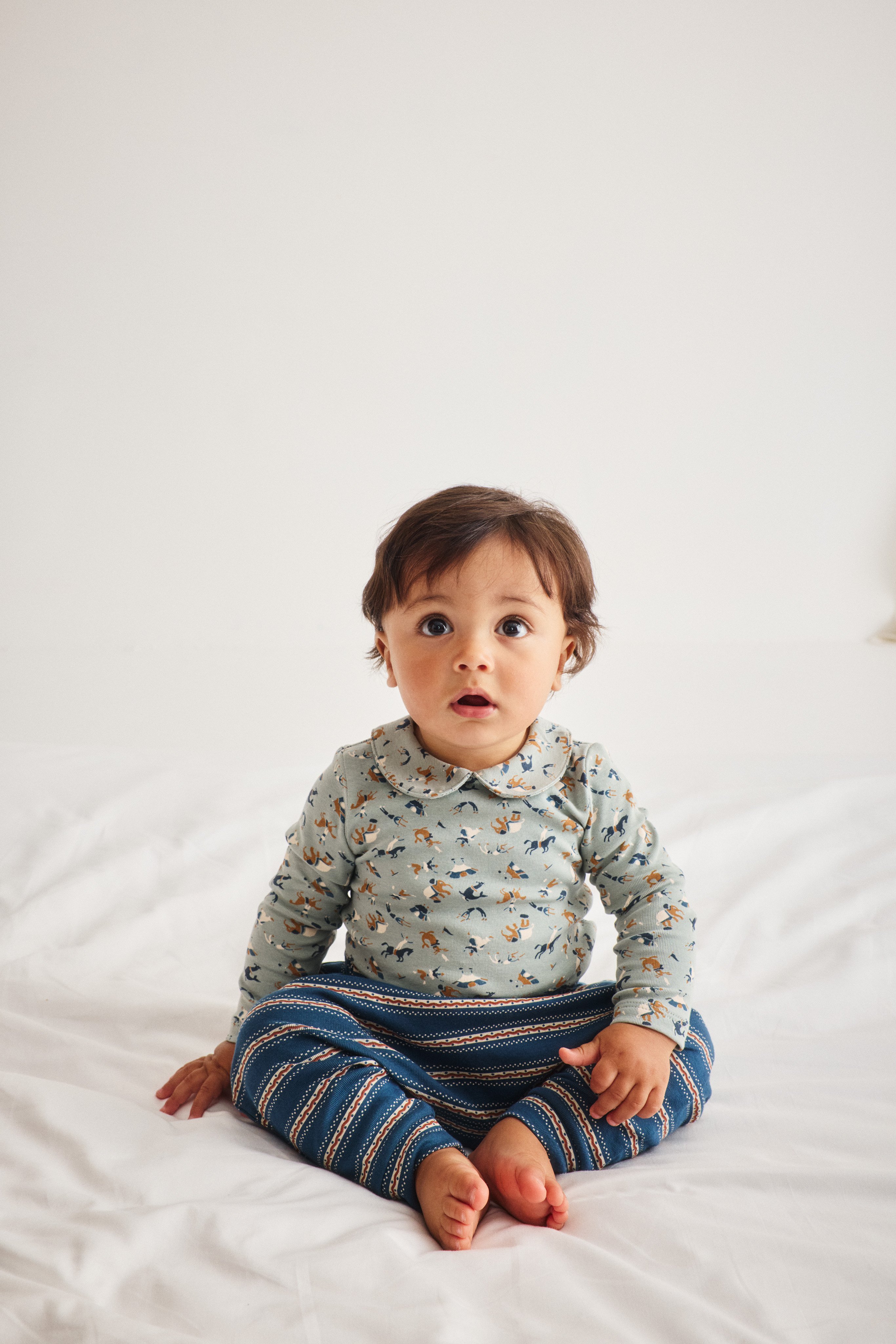 ☆ Misha&Puff / Baby Petit Collar Onesie - Onsen