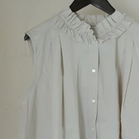 HEAVENLY / Cotton Lawn Frill Neck N/S Blouse