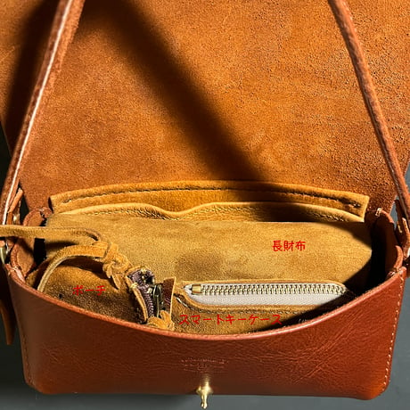 クラッチハンドバッグ Clutch handbag(#023赤茶/maremma box)Lot#393