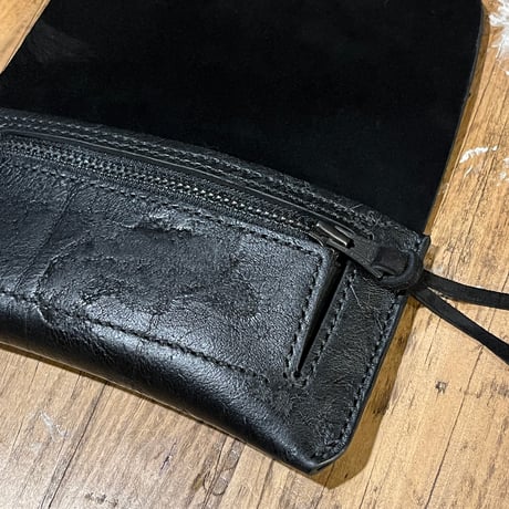 kudu革長財布 Long Wallet (black/suede/kudu)Lot#411