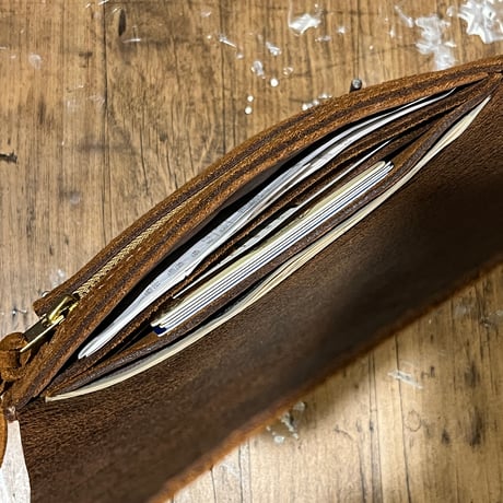 kudu革長財布 Long Wallet (autmun spice/suede/kudu)Lot#430