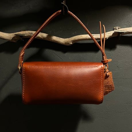 クラッチハンドバッグ Clutch handbag(#023赤茶/maremma box)Lot#398