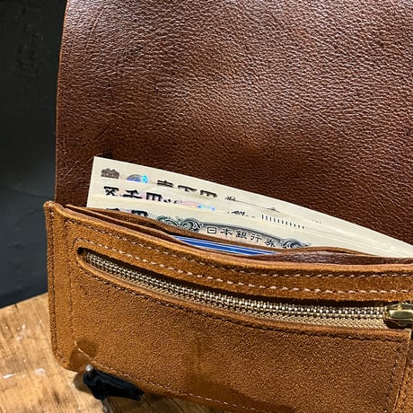 kudu革長財布 Long Wallet (autmun spice/suede/kudu)Lot#406