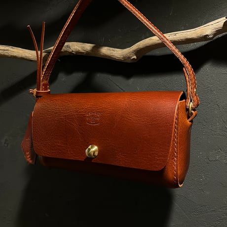 クラッチハンドバッグ Clutch handbag(#023赤茶/maremma box)Lot#398