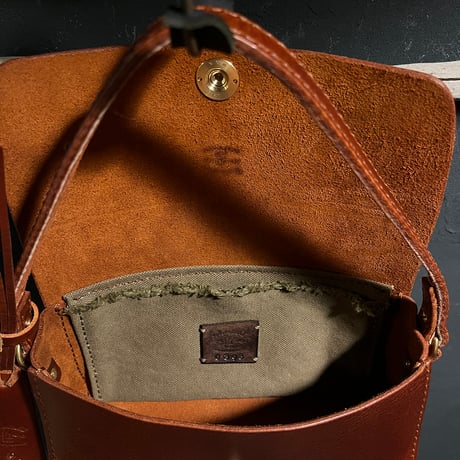 クラッチハンドバッグ Clutch handbag(#023赤茶/maremma box)Lot#398