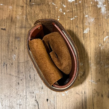 kudu革折り財布 左利き用(autmun spice/suede/kudu)Lot#426