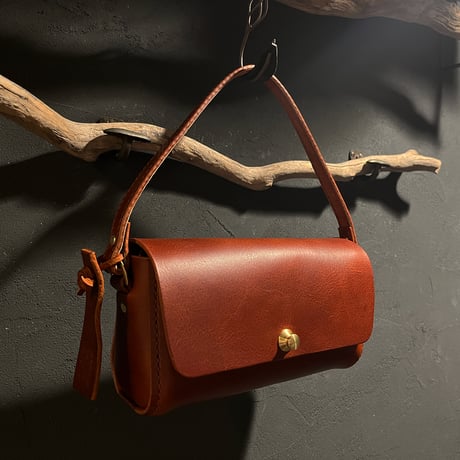 クラッチハンドバッグ Clutch handbag(#023赤茶/maremma box)Lot#393