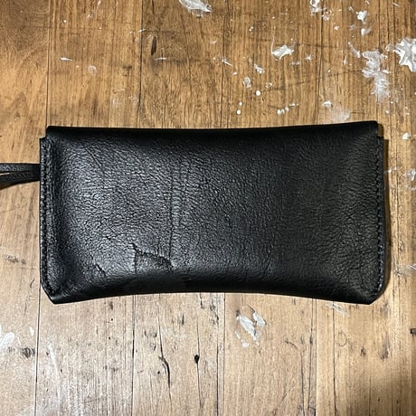 kudu革長財布 Long Wallet (black/suede/kudu)Lot#411