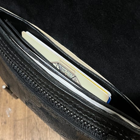 kudu革長財布 Long Wallet (black/suede/kudu)Lot#411