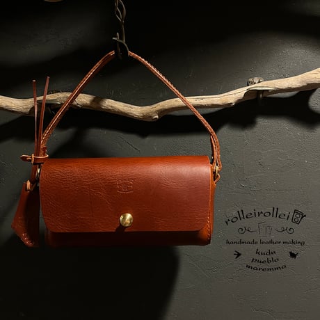 クラッチハンドバッグ Clutch handbag(#023赤茶/maremma box)Lot#398