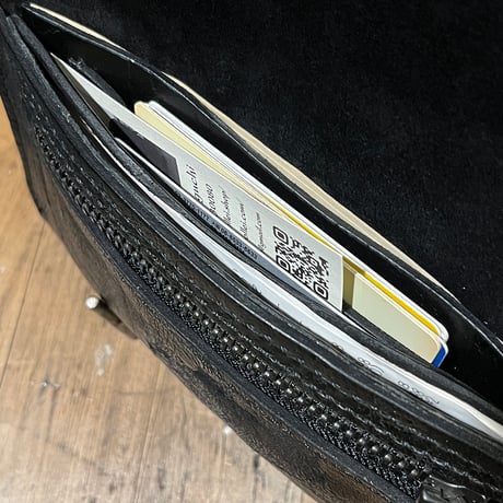 kudu革長財布 Long Wallet (black/suede/kudu)Lot#411