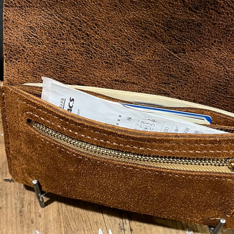 kudu革長財布 Long Wallet (autmun spice/suede/kudu)Lot#430