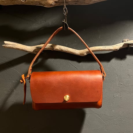 クラッチハンドバッグ Clutch handbag(#023赤茶/maremma box)Lot#393