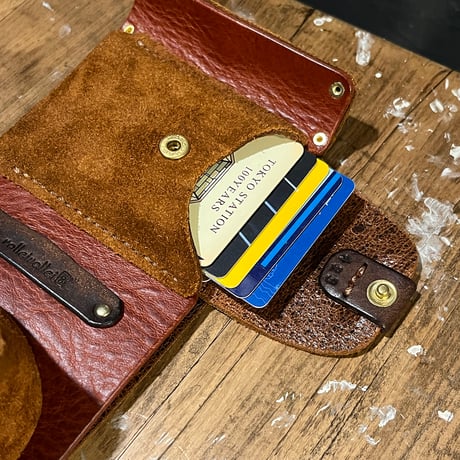 kudu革折り財布 右利き用(autmun spice/suede/kudu)Lot#423