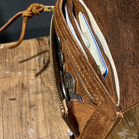kudu革長財布 Long Wallet (autmun spice/suede/kudu)Lot#430