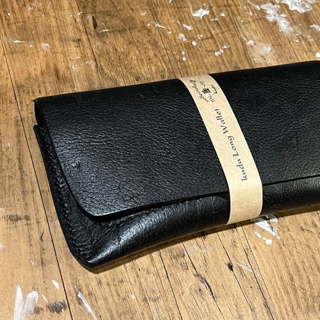 kudu革長財布 Long Wallet (black/suede/kudu)Lot#411