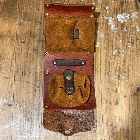 kudu革折り財布 右利き用(autmun spice/suede/kudu)Lot#423