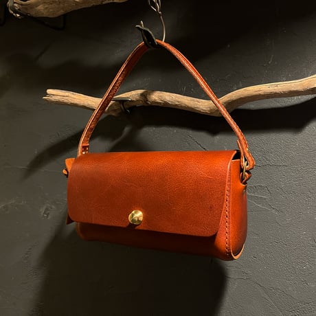 クラッチハンドバッグ Clutch handbag(#023赤茶/maremma box)Lot#393
