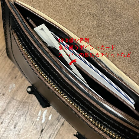 クロムエクセル長財布 Long Wallet(Chromexcel/black/Horween)Lot#389