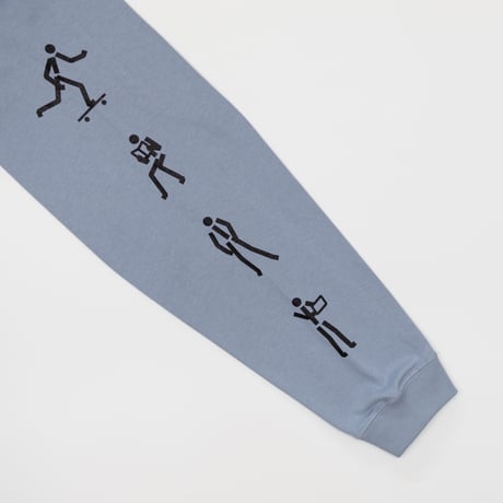 AOS Pictogram Oversized L/S Tee (Acid Blue x Black)