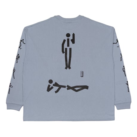 AOS Pictogram Oversized L/S Tee (Acid Blue x Black)