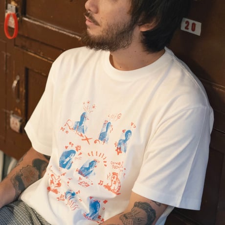 【鴨川湯】LiViNG LOCAL Tee (red×blue)