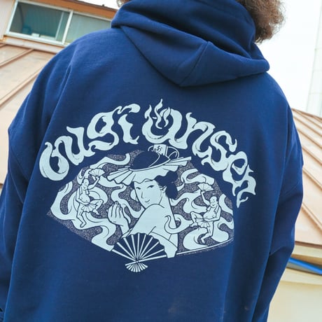 【扇温泉】湯気 LOGO HOODIE